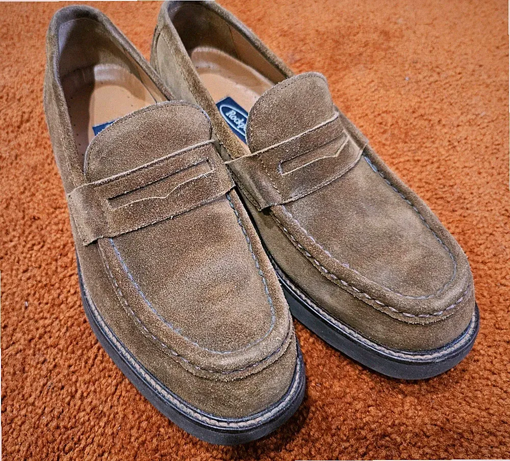 Vintage Rockport Suede Loafers - EU 39 - Brown - Classic Penny Loafer Style