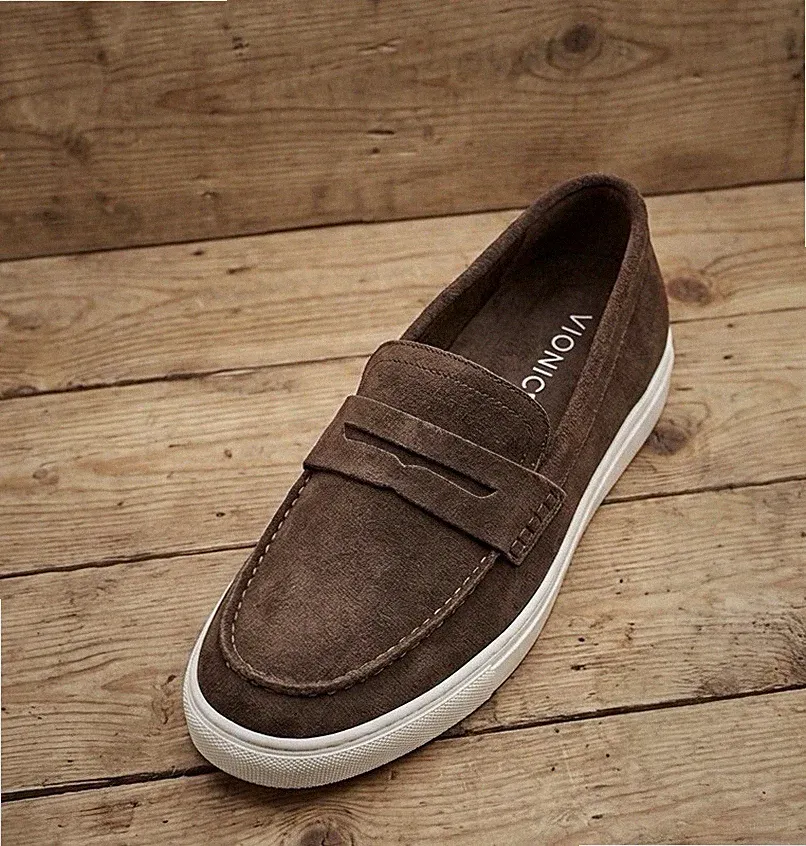 Vionic M Uptown Halbschuhe Mokassins Kaffee Braun Wildleder Herren Uk 6,5 Schuhe YY52