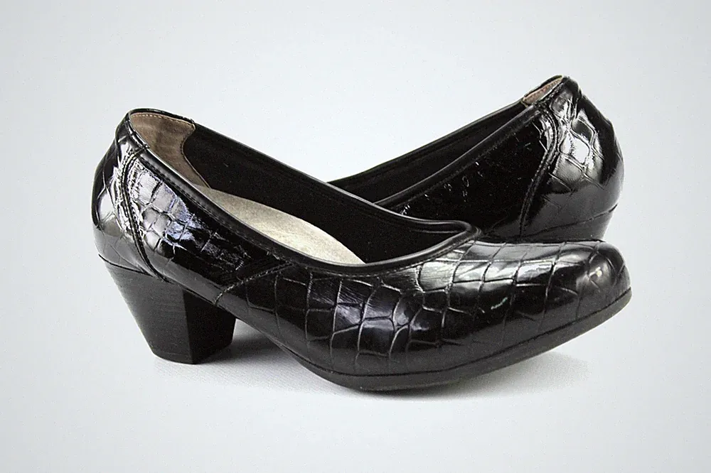 Vitaform Gr.39 Damen Comfort Halbschuhe Slipper Loafers Pumps Schwarz R 727