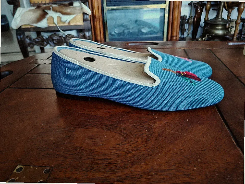 Vivaia damen Loafer 41 Stoff bestickt neu Slipper