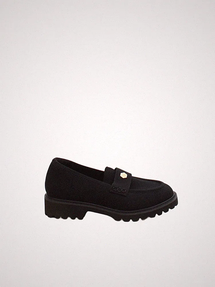 Vivaia flache Damenschuhe UK 2 schwarz 100% Polyester Halbschuh