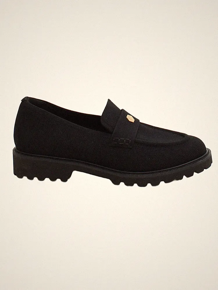 Vivaia Herrenschuhe UK 6,5 Schwarz 100% Polyester Halbschuh