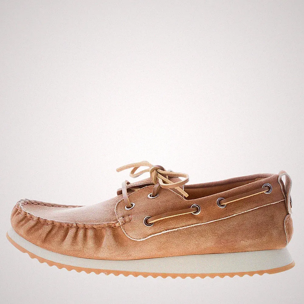 VOILE BLANCHE herren schue braun delavé suede boat loafer Hull 02