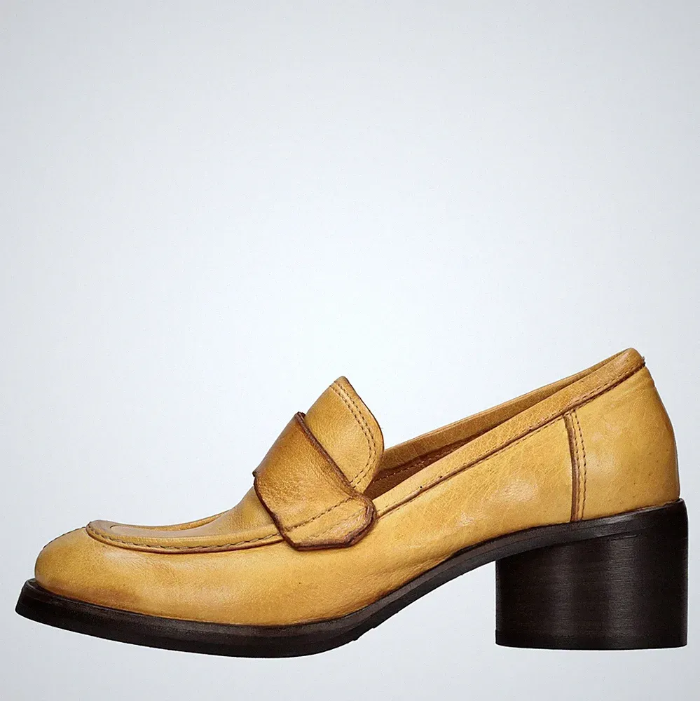 W912-06 T.CAPO Halbschuhe und Slipper HUNDRED 100 Damen Gelb Amv023_hund