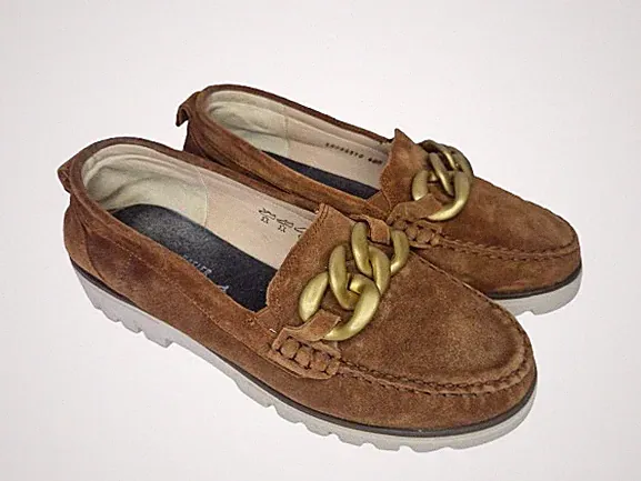 Waldläufer Damen Slipper Gr.41 Wildleder Loafer Schuhe Basler neuwertig bequem