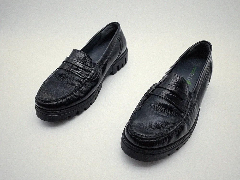 waldläufer Damen Slipper Halbschuh Ballerina Loafer Gr 40,5 EU Art 37162-98