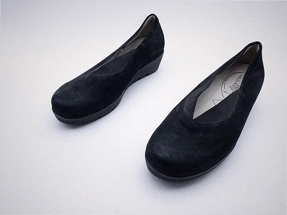 waldläufer Damen Slipper Mokassin Loafer Leder Schwarz Gr. 37 EU Art. 41199-98