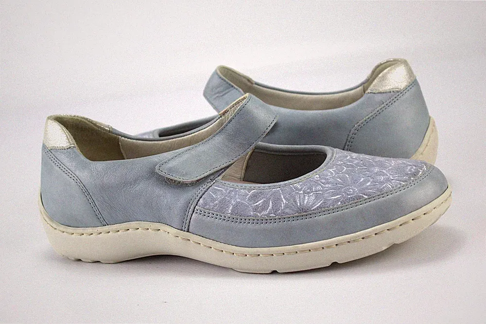 Waldläufer Gr.39 UK.6 Damen Komfort Halbschuhe Slipper Loafers TOP T 120