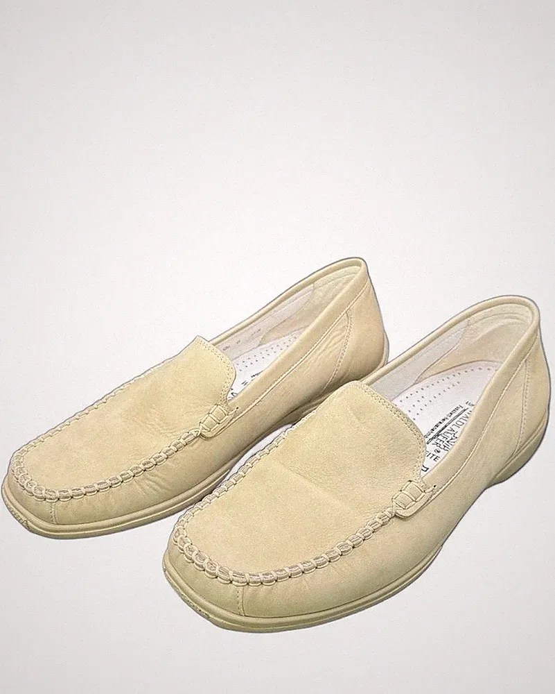 Waldläufer Hitta Astrale Beige Leder Halbschuhe Weite Passform H UK 6,5 EU 40