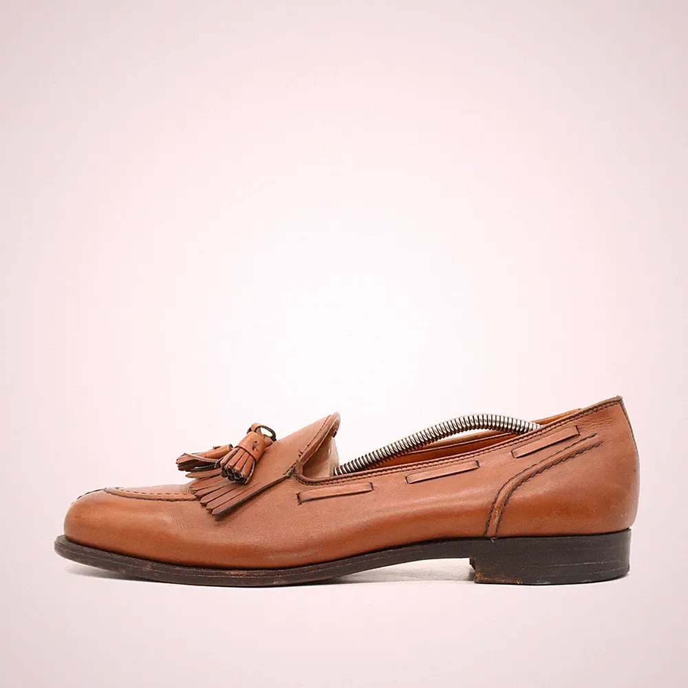 Walk-Over Herren Mokassin EU 45.5 Quasten Loafer Braun Leder Classics Business