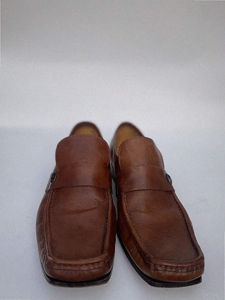 Wannabe Oil Bread Marro Herren Braun Leder Mokassins Schuhe Größe 9 Eur 43