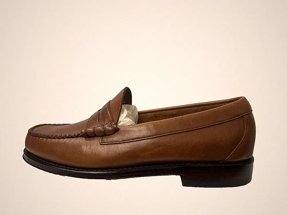 Weejuns Larson Penny Loafer Tan Leder Slip-On UK 8 US 9 EU 42
