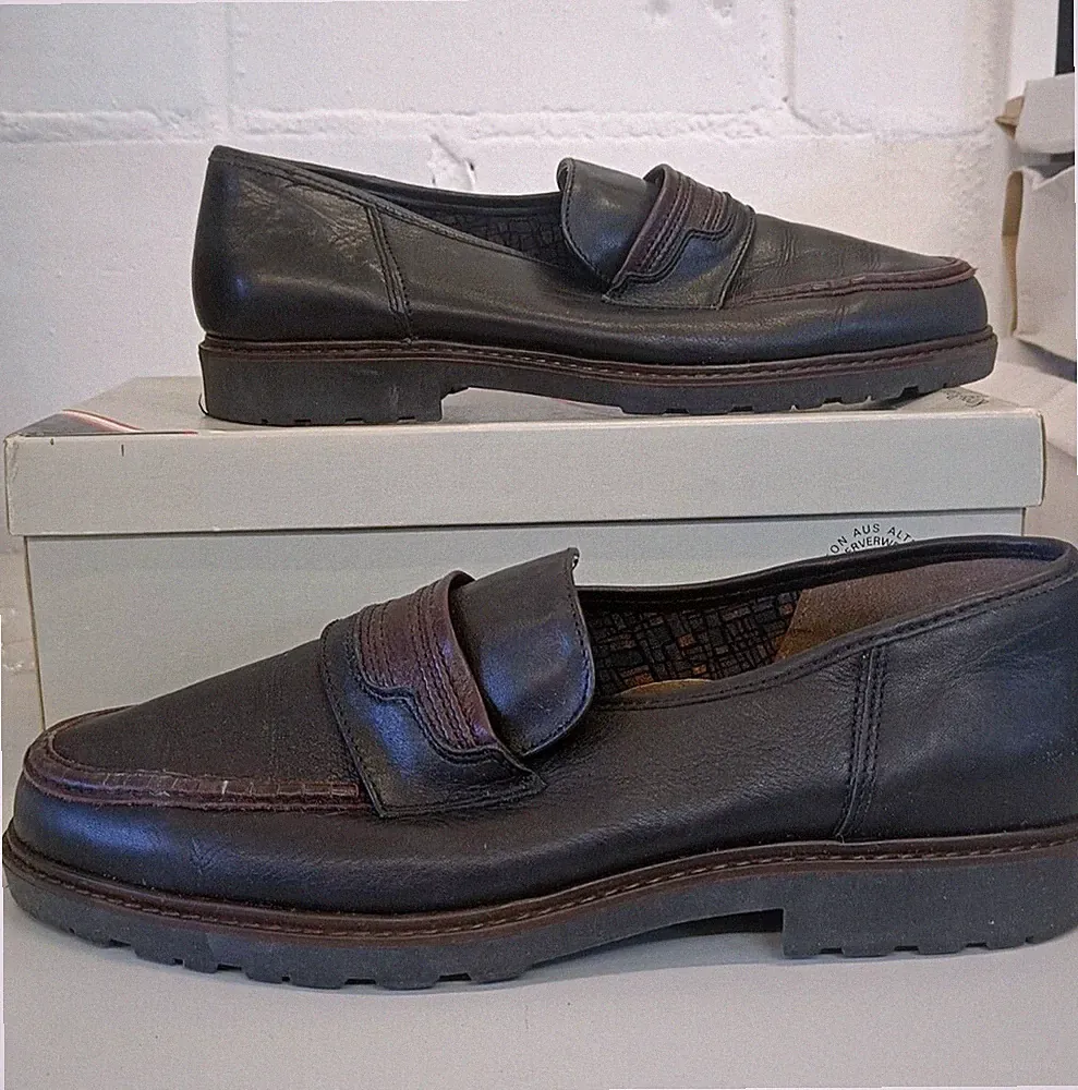 Westland Senator Herren Lederschuhe Gr. 9 Echtleder Halbschuhe Luftpolster weit