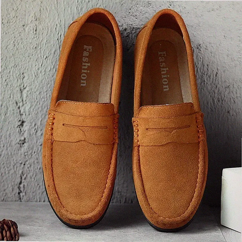 Wildleder Leder Herren Freizeitschuhe Halbschuhe Leder Autofahren Mokassins Slipper Schuhe