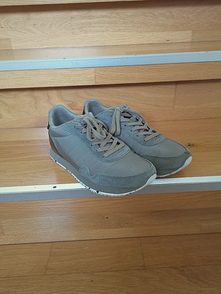 Woden, Schuhe, Loafer, Sneaker, Gr. 39, Leder, Nylon, Tadellos