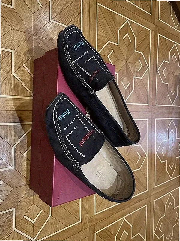 Women Baldinini Loafers Black Suede 38 #5GE8