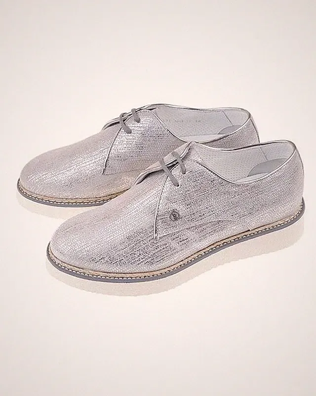 Women Bogner Loafers Silver 41