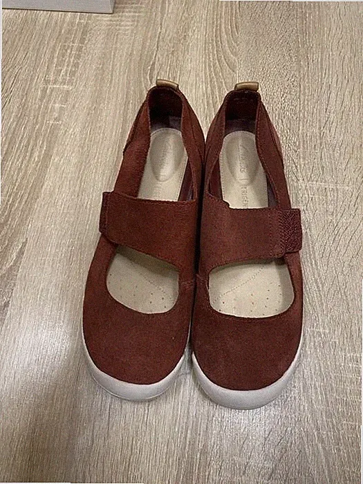 Women Clarks Loafers Suede 39