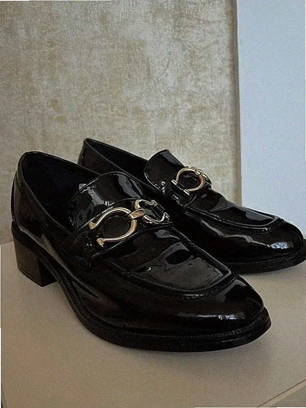 Women Dune Loafers Black Artificial Leather 37.5