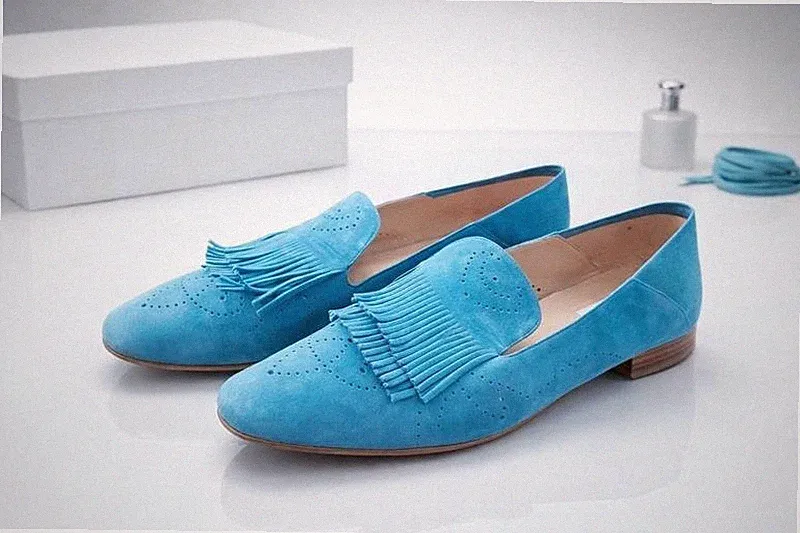 Women Fratelli Rossetti Loafers Blue Nubuck 41