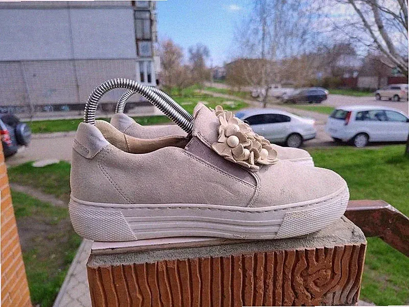 Women Gabor Loafers White Suede 37.5