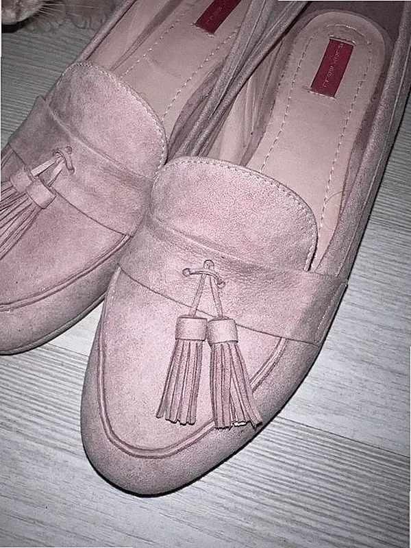 Women Lloyd Loafers Pink Suede 37.5