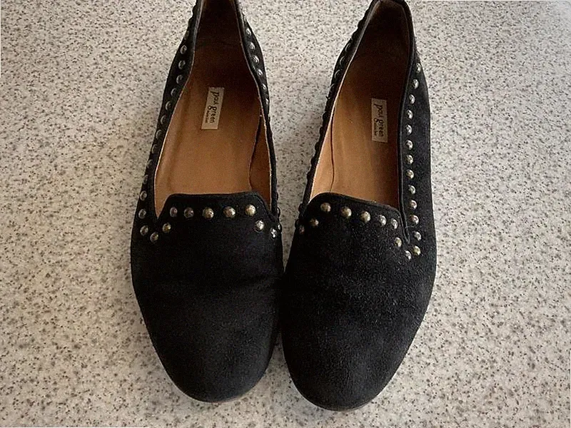 Women Paul Green Loafers Black Suede 38.5