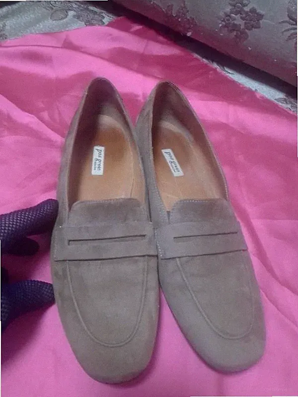 Women Paul Green Loafers Khaki Suede 40.5