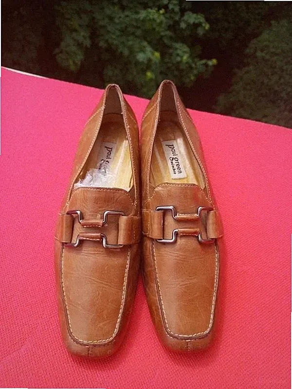 Women Paul Green Loafers Orange Leather 39