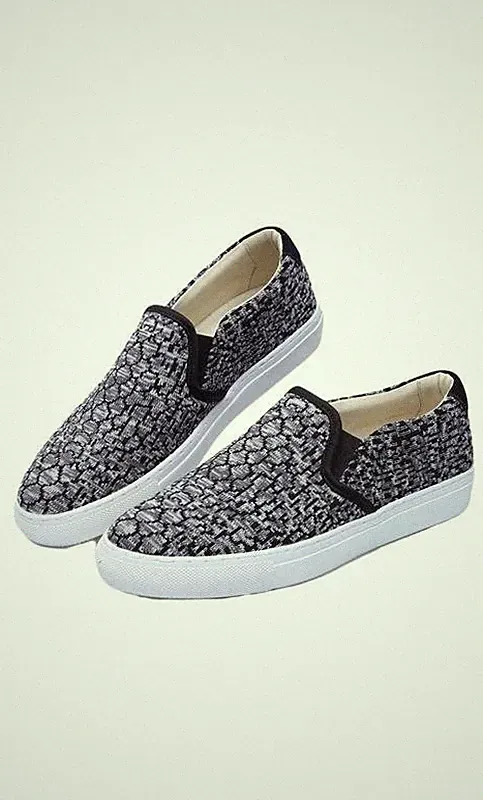 Women Skechers Loafers Grey Textile 39.5