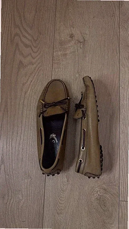 Women Tod's Loafers Beige Leather 36.5