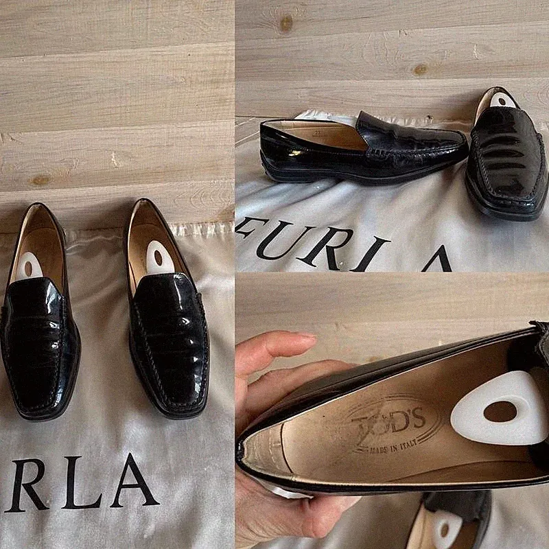 Women Tod's Loafers Beige Patent Leather 37
