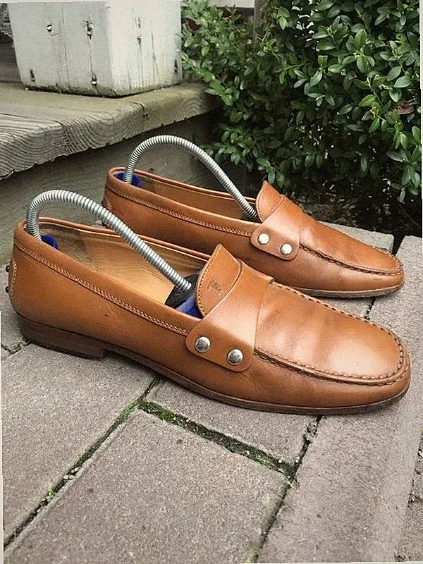 Women Tod's Loafers Brown Leather 39