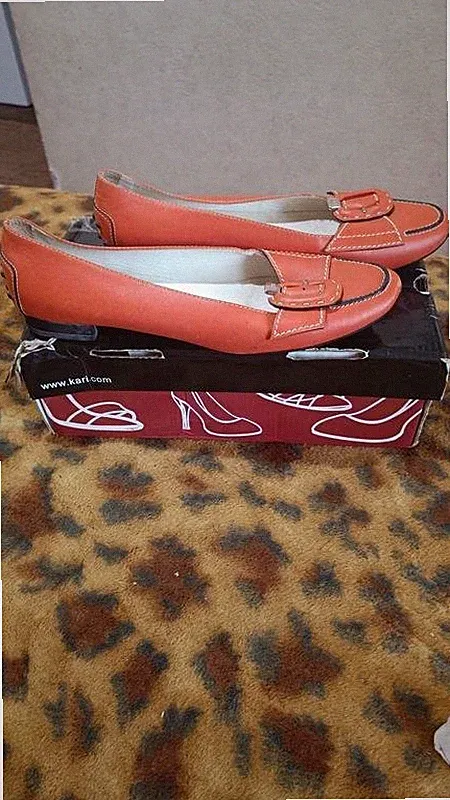 Women Tod's Loafers Red Leather 38.5