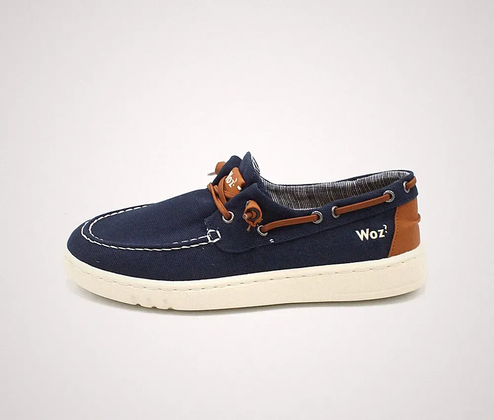 Woz Herren Schuhe Sommer Canvas leicht Schnürer elastisch bequem lässig George