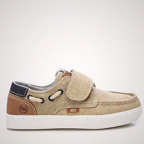 XTI Junior Halbschuhe mit Reißverschluss (vegan), Kids - TAU (Taupe)