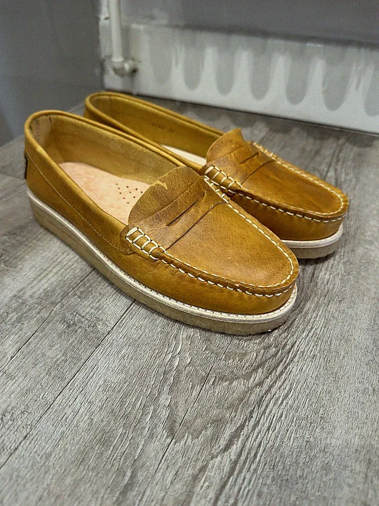 Yogi Damenschuhe Halbschuh Leder kanariengelb 4UK EU37 UVP 150£