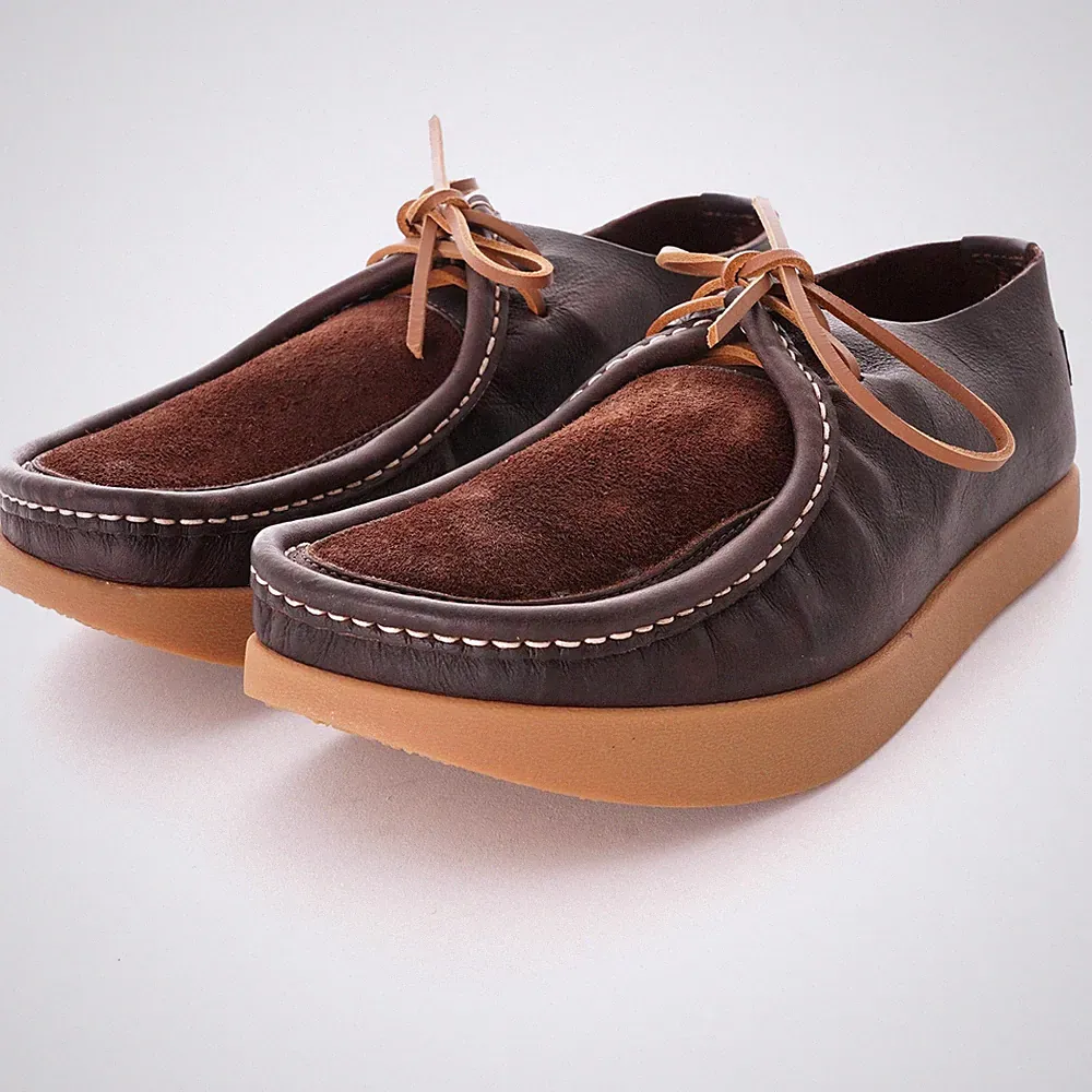 Yogi Herren Schuhe Halbschuh Leder Wildleder Schuhe Willard Reverse Dunkelbraun