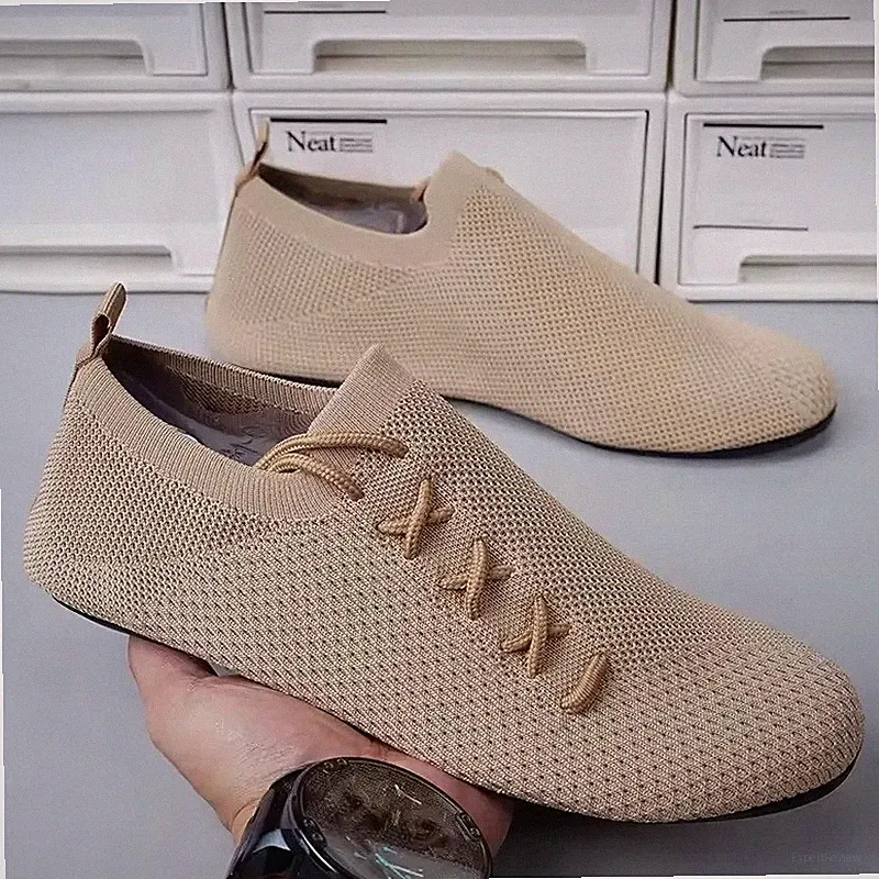 YRZL Atmungsaktive Mesh Halbschuhe mit feinem Boden Herren Fahrschuhe ant