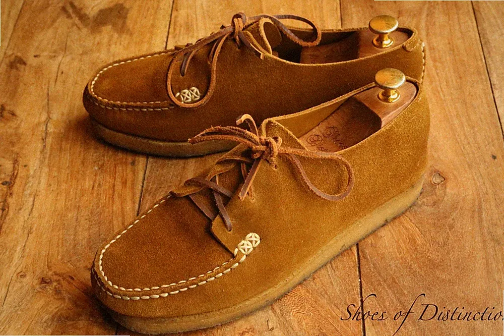 Yuketen Tan Brown Suede Boat Deck Shoes Loafers Mens UK 6 US 7 EU 41