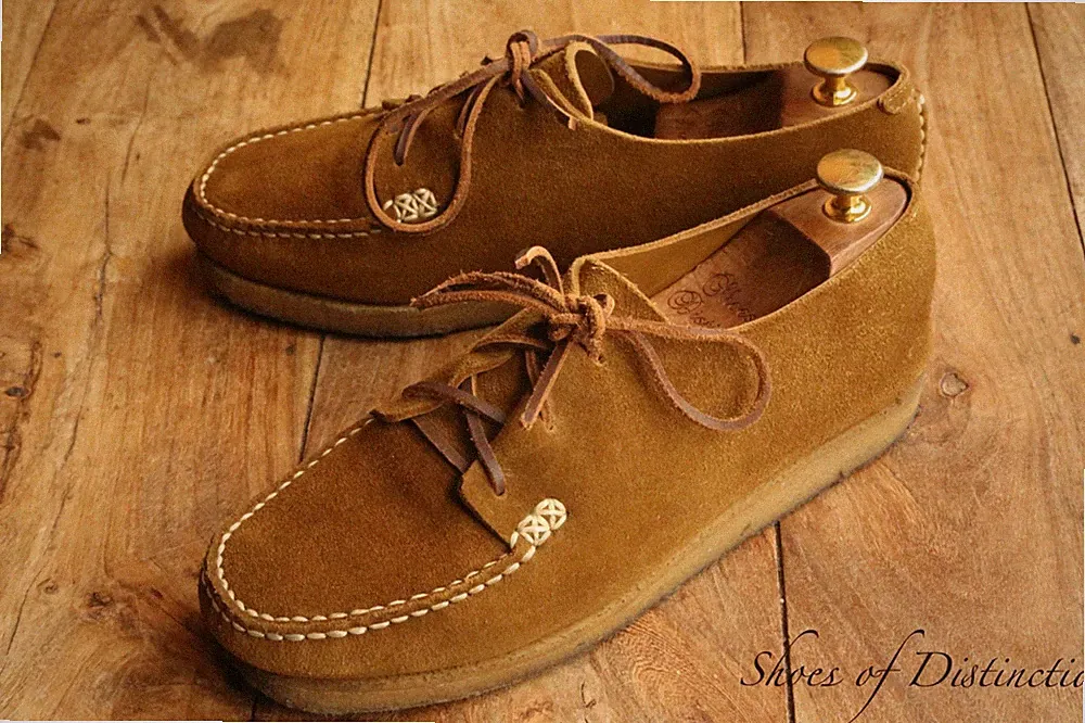 Yuketen Tan Brown Suede Boat Deck Shoes Loafers Mens UK 6 US 7 EU 41