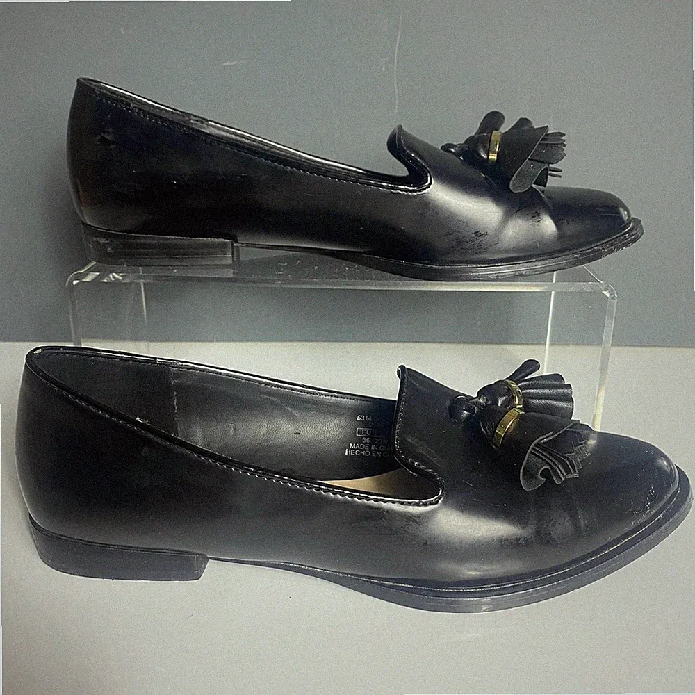 Zara - Damen Halbschuh mit Quasten - schwarz - Größe 3 / 36