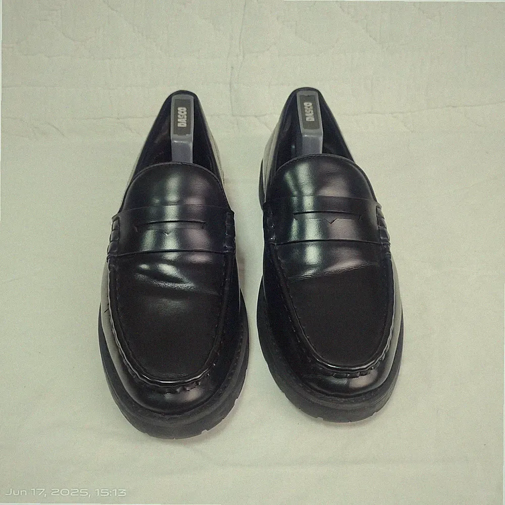 Zara Herren elegante Penny Halbschuhe schwarz Größe 42