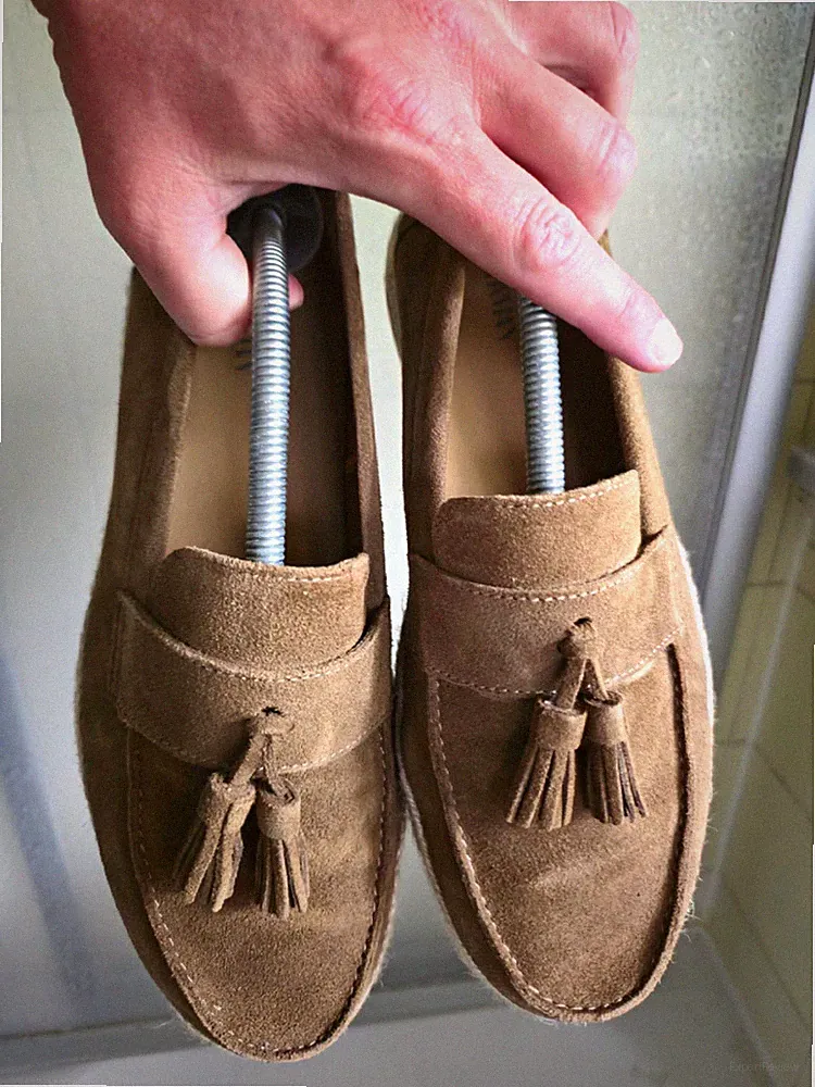 ZARA Herren Slipper Loafer Braun Wildleder Slip-On Quaste EU 42 Rund